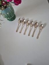 6 nice vintage Lee Wigfull Dessert Spoons EPNS silver plated