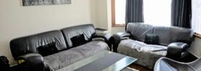 sofas 4 and 3 seater real leather used  Italian leather 