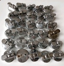 Vintage Old Cigarette Table Lighter Parts Spares Silver inserts joblot 30 bundle