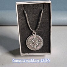 Handcrafted Compass Necklace Unusual Unisex Viking Jewelry