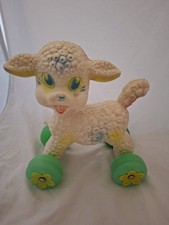 Vintage Pull Along Toy Lamb