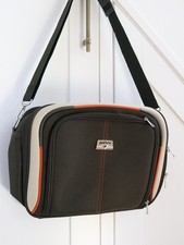 Antler Cabin Shoulder Travel Bag - Dark Green with Orange Trim