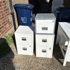 3 Metal Filing Cabinets (2x 2