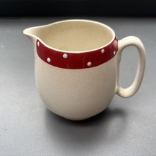 Elijah Cotton Lord Nelson Ware Staffordshire Red And White Polka Dot Jug