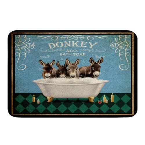 Cute donkey bathroom rugs kids - rugs,
