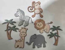 Painted pastel wooden safari