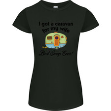 A Caravan for My Wife Caravanning Funny Womens Petite Cut T-Shirt