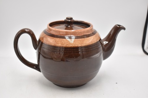 Vintage brown tea pot tan - tea,