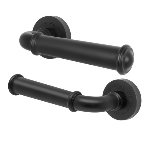 Black internal door handle - door,