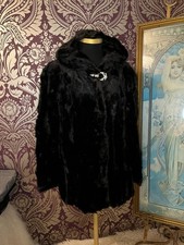 Genuine Black Mink Fur Coat