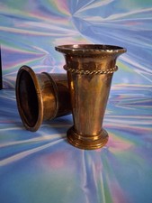 Trench Art Brass/Copper Vases