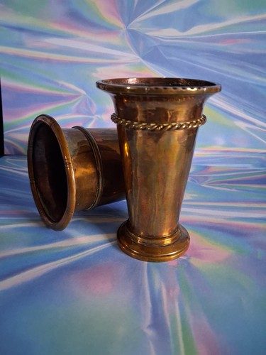 Brass copper trench art - art, vases