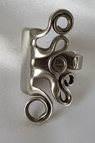 Ring silver plated metal - ring,