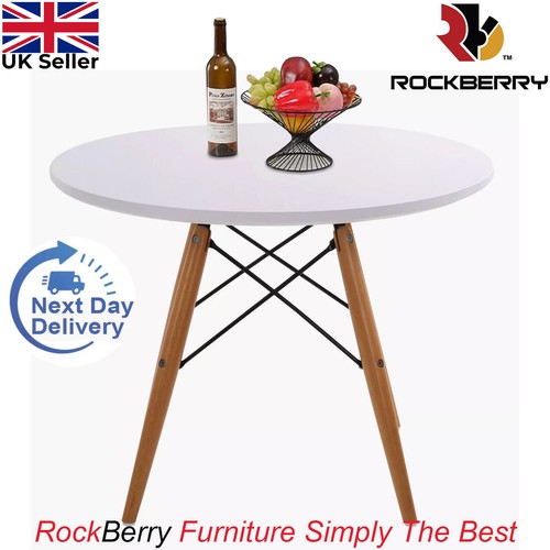 80cm white round - white, dining