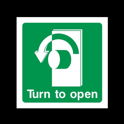 Turn left open plastic sign - plastic,