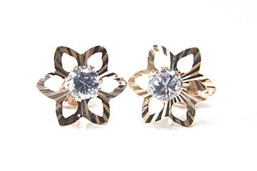 9ct gold studs lilac - lilac, star