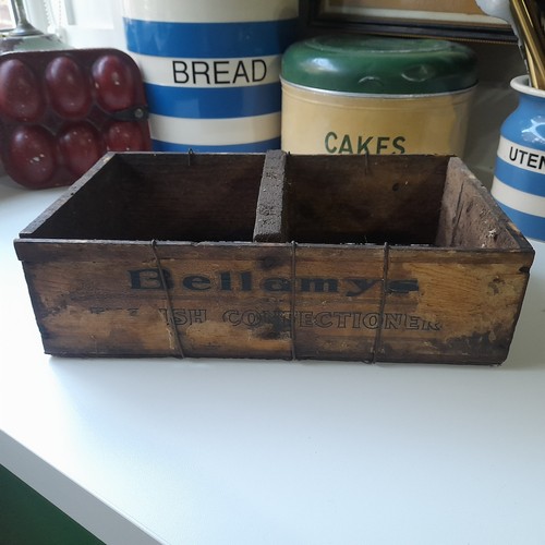 Vintage wooden sweet crate - vintage,