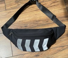 Boohoo MAN Dark Navy Grey Sports Casual Cross Body Chest Bag Wide Strap Buckled