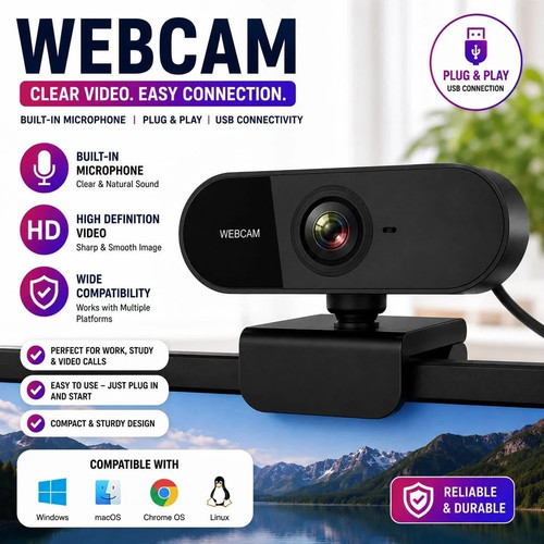 Full 1080p webcam usb - hd,