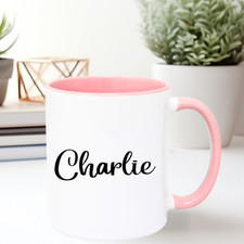 Personalised Name Colour Mug Coffee Cup Birthday Christmas Text Home Decor Gifts