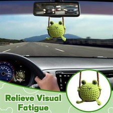 Cute Frog Crochet Hanging Car
