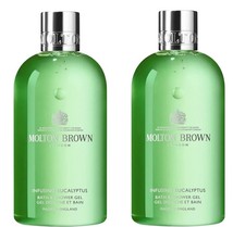 2x Molton Brown Eucalyptus Bath & Shower Gel 300ml – Invigorating Luxury Wash