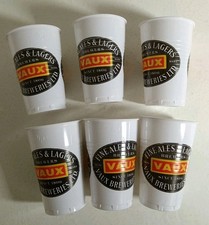 Vaux Breweries Fine Ales & Lagers Plastic Beer Drinks Party Cups Man Cave Rare 