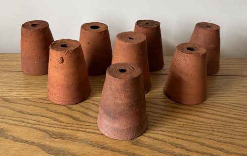 Eight vintage hand thrown - vintage,
