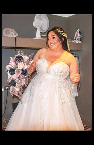 Ivory ball gown wedding - ivory, dress