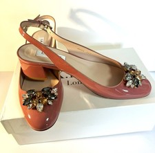 £235 New LK BENNETT ELVIRA DUSKY PINK PATENT Heels SLINGBACK Shoes  38.5/ 5.5 UK