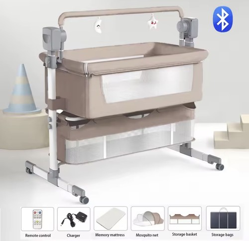 Usb swinging baby bed - swinging, cribs