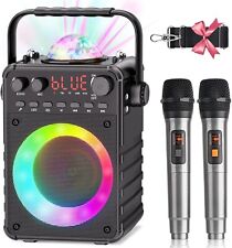 Karaoke Machine 2 Microphones for Adults Kids: Portable Karaoke [2024 Upgrade]