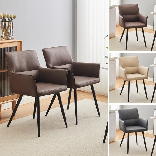 2pcs dining chairs faux - 2pcs,