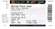 Ticket - Hull City v Chelsea 22.03.15