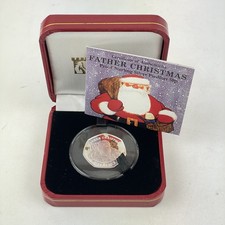 2018 Gibraltar Farther Christmas 50p Piedfort Silver Proof 50p Fifty Pence Coin