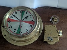 Wempe Chronometre Hamburg, Brass Marine Chronometre Clock for Restoration