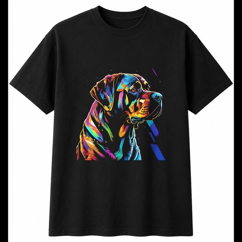 Colourful mastiff shattered - colourful,