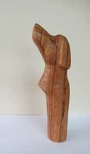 WOODEN CARVED DOG HEAD  STICK