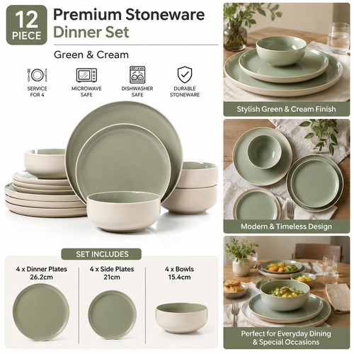 Piece stoneware dinner - stoneware,