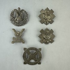 Collection Of Mixed British Army Scottish Regiment Cap Badges