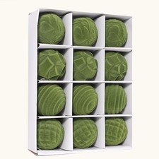 12X Velvet Christmas Baubles Ornaments Flocked Plastic Ball Xmas Tree Decoration