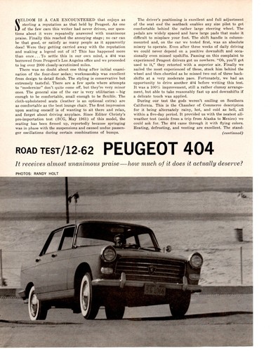 1962 peugot 404 original - 404,