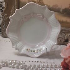 Vintage Aynsley Cottage Garden Trinket Dish Pink Bow Basket Weave. Rare