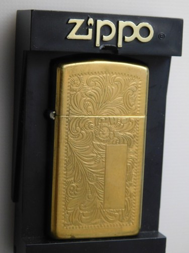 Zippo lighter brass slim - zippo,