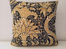 Liberty William Morris Indian Black Gold & Velvet Fabric Arts Cushion Cover