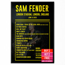Sam Fender Setlist Poster 6