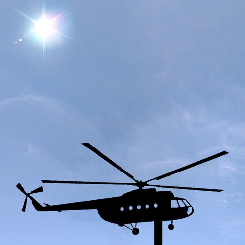 Helicopter metal weathervane - helicopter,