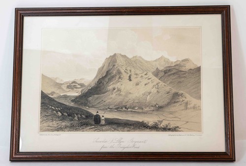 Lithograph print snowdon - print,