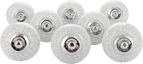White crackle handmade - white, design