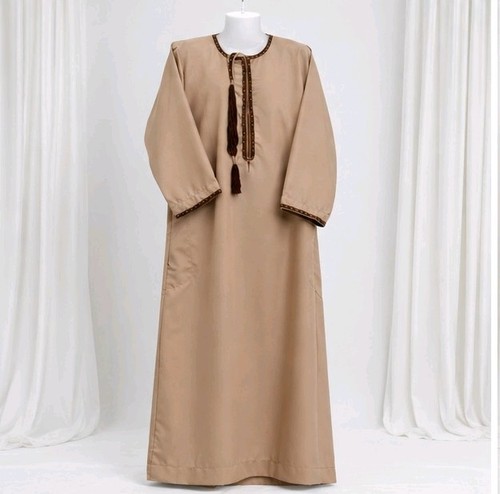 Boys beige embroided - beige, thobe